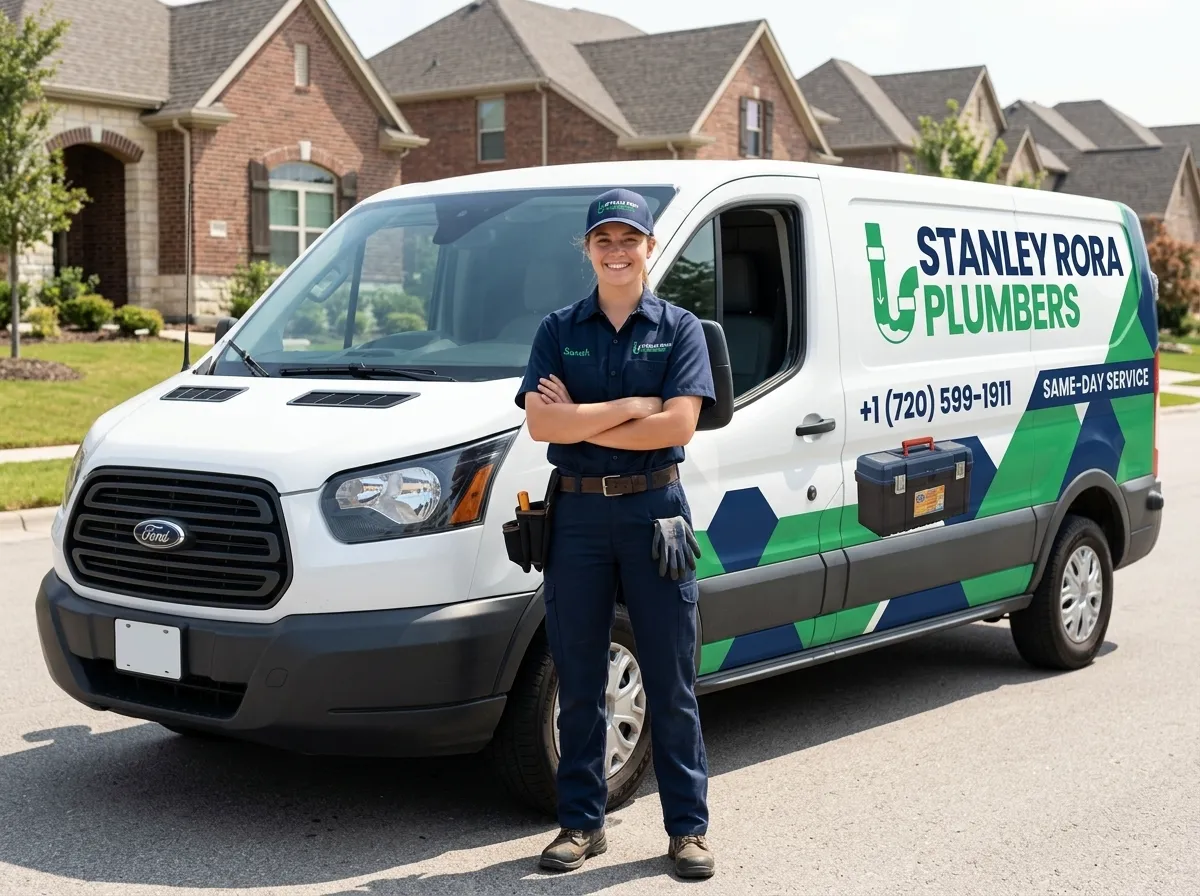 Stanley Rora Plumbers Service Van in Aurora Colorado