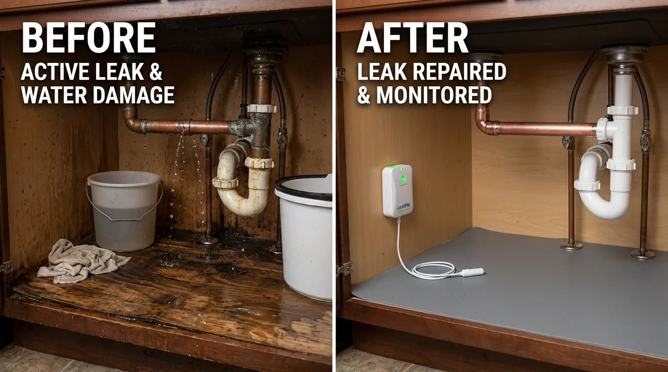 Before and After Water Leak Detection Aurora CO - Stanley Rora Plumbers